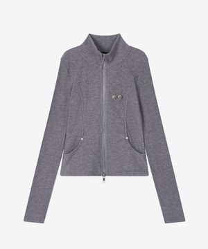 컨투어 스킨 집업_그레이 Contour Skin Zip-Up_Gray