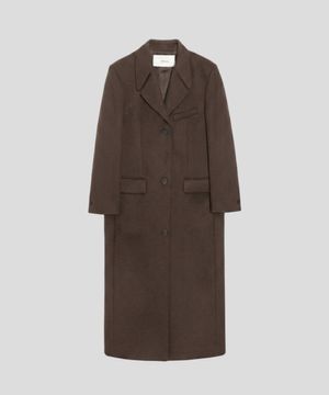 포인티드 테일러드 싱글 코트 [브라운]