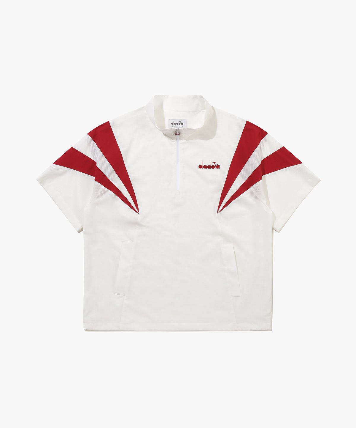 디아도라(diadora) 그랜드슬램 하프 반팔 아노락 OFF WHITE