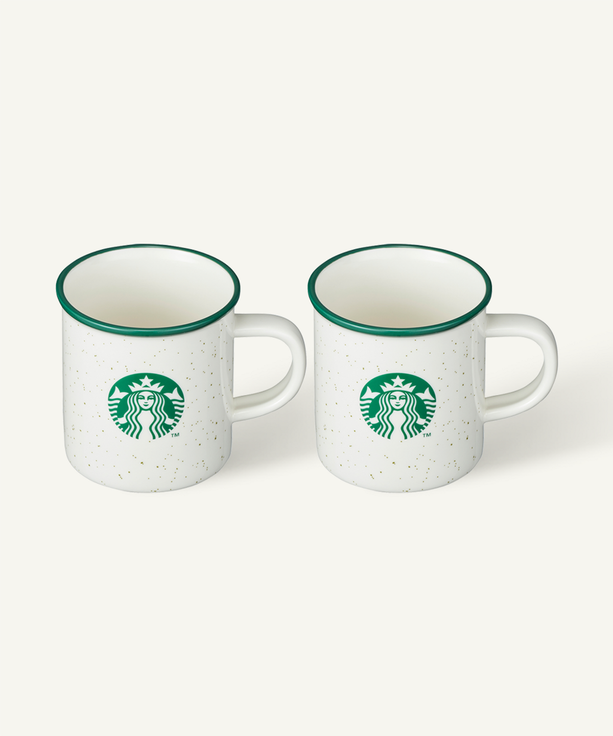 스타벅스(STARBUCKS) 그린 사이렌 도트 머그 237ml 2P 세트
