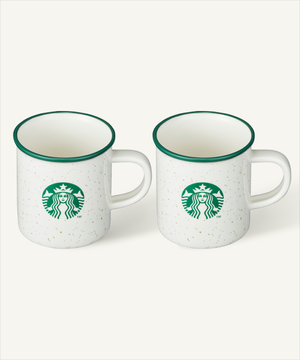 그린 사이렌 도트 머그 355ml 2P 세트