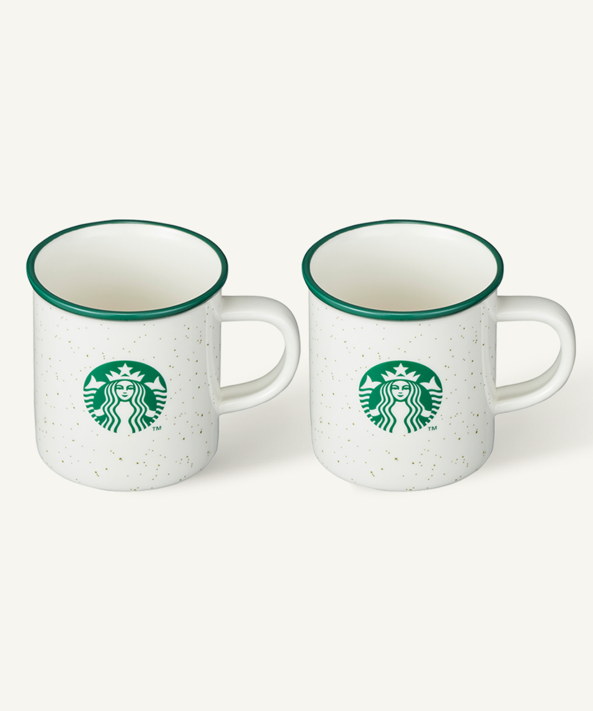스타벅스(STARBUCKS) 그린 사이렌 도트 머그 355ml 2P 세트