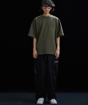 L3 딥배기 라벨 와이드 카고 팬츠