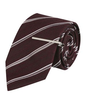 골드 핀 장식 레지멘탈 넥타이 (FIATA0113)