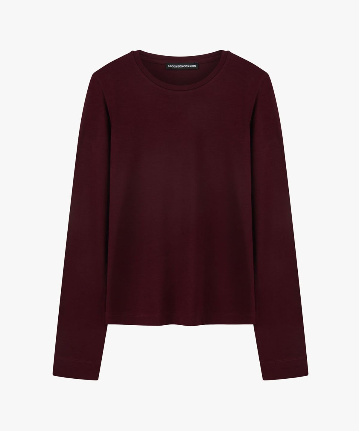 38컴온커먼(38COMEONCOMMON) Silky Touch Slim Long Sleeve (Burgundy)