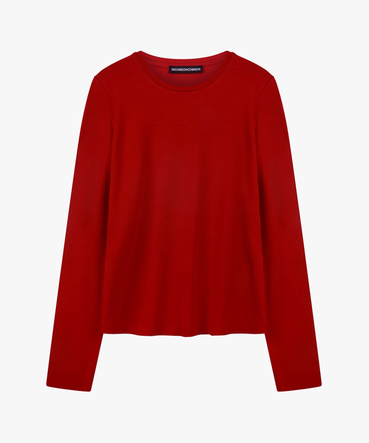 38컴온커먼(38COMEONCOMMON) Silky Touch Slim Long Sleeve (Red)