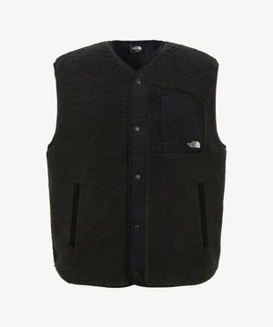 NV4FR57A 테디 플리스 베스트 CHARCOAL