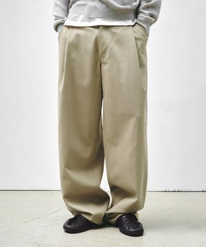 롱 플리츠 치노 팬츠 : 3컬러