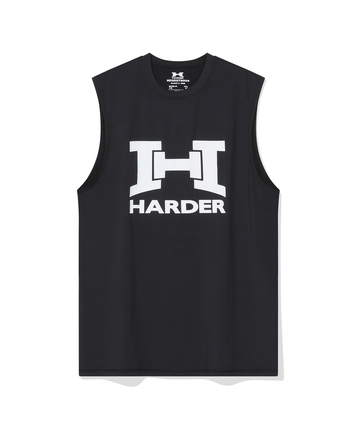 하더(HARDER) 로고 오버핏 슬리브리스(블랙)