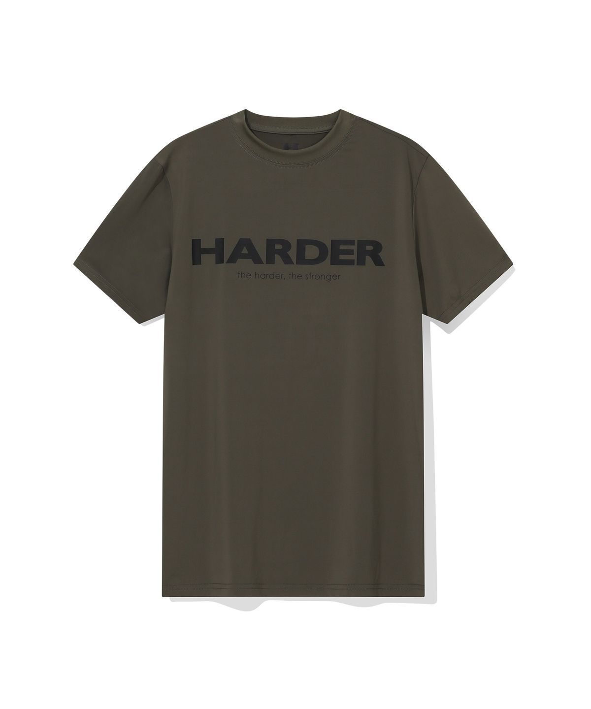 하더(HARDER) 쿨링 로고 머슬핏 숏슬리브 티셔츠(카키)