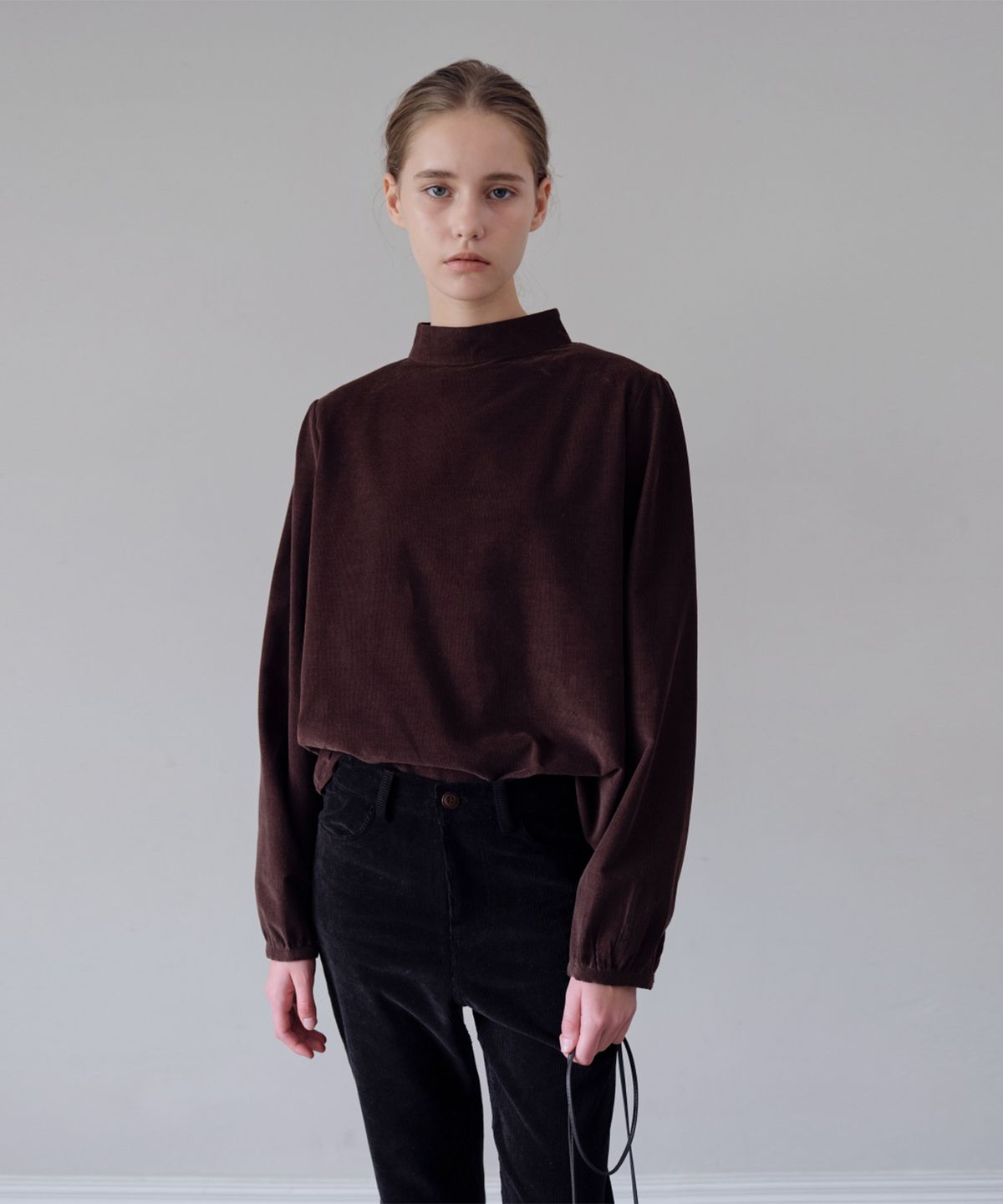더 릴(THE LILLE) Kylie Corduroy Blouse_Brown