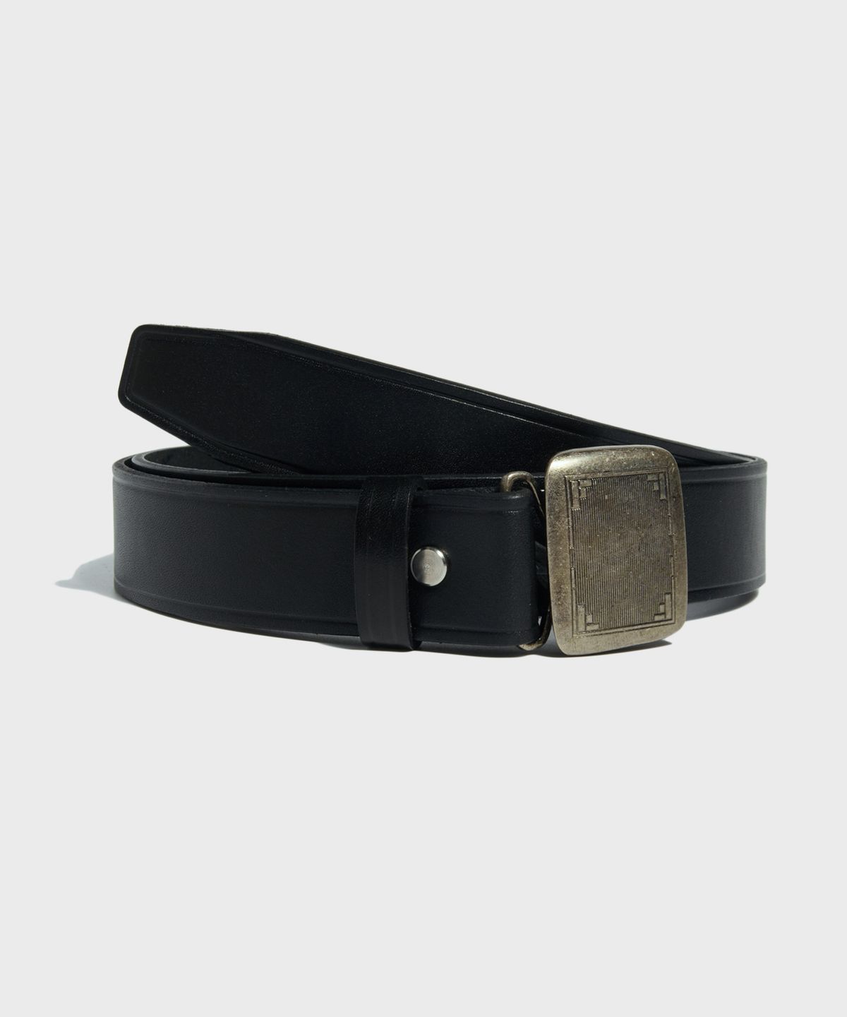 레드토네이도(RED TORNADO) Vintage Italian Leather Hickok Belt Black