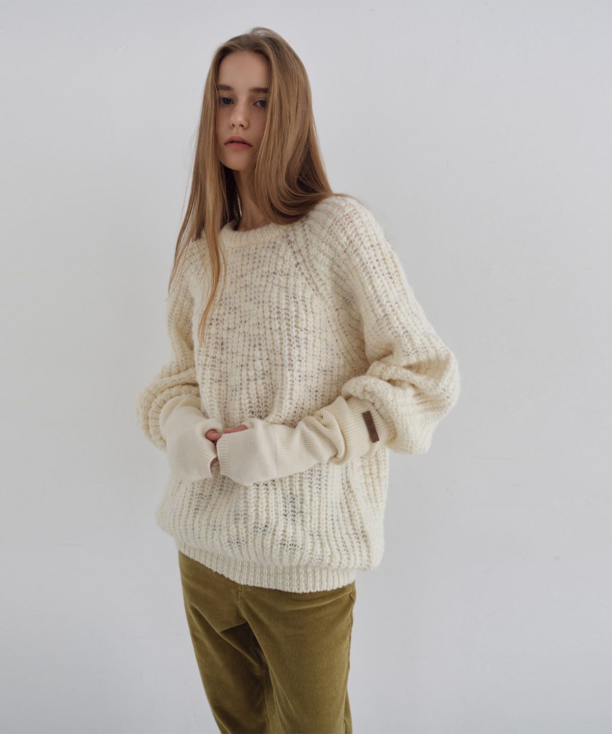 더 릴(THE LILLE) Popcorn Round Knit_Ivory