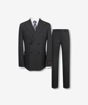 [GRANDCRU]CANONICO LUX STRIPE 더블 브레스티드 정장 세트 (FIJAA2171_FIPAA2071)