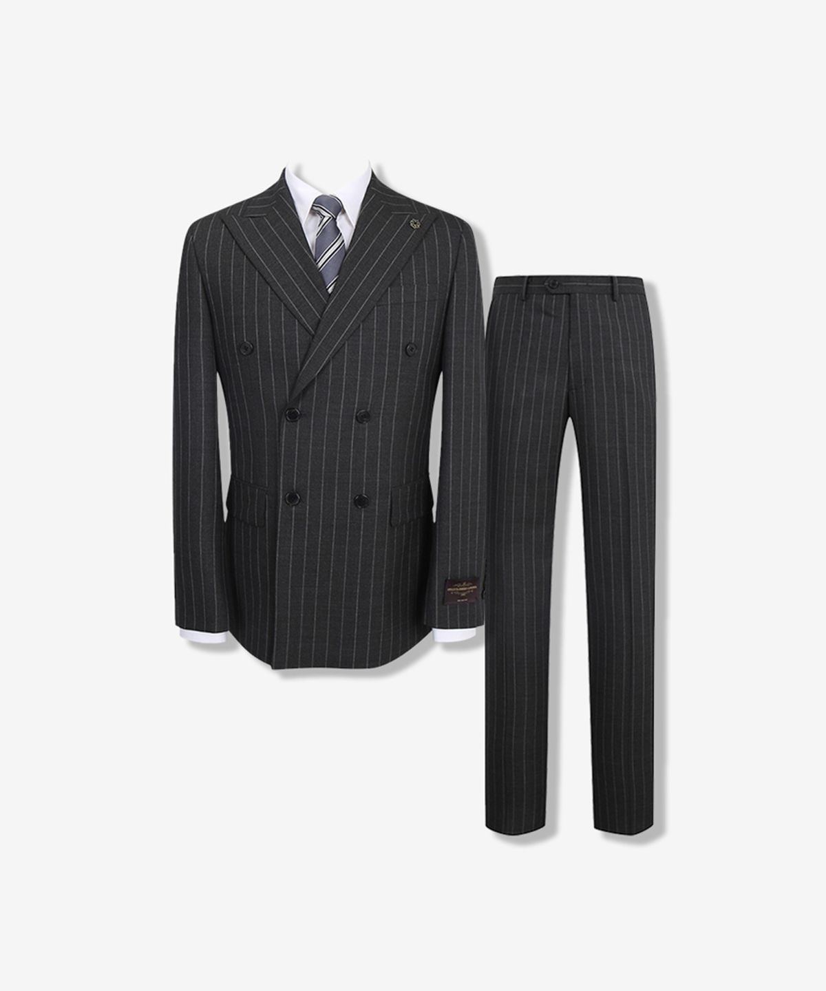 파렌하이트(FAHRENHEIT) [GRANDCRU]CANONICO LUX STRIPE 더블 브레스티드 정장 세트 (FIJAA2171_FIPAA2071)
