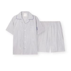 남성 H142 블루프레임 반소매 파자마 세트