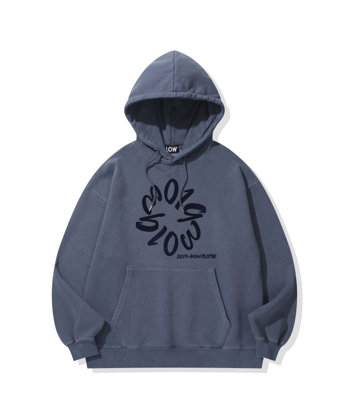 블로우(BLOW) TYPOGRAPHY HOODIE_[PIGMENT NAVY]