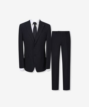 슬럽 조직물 싱글 수트 정장 세트 (FIJAA2333_FIPAA2233)