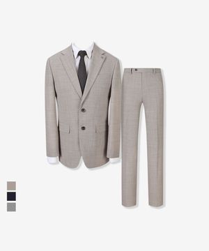 홉색 조직 싱글 수트 정장 세트 (FIJAD2336_FIPAD2236)