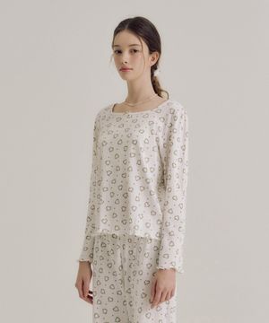 여성 H009 플라워러브 긴소매 파자마 세트