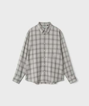 치코 셔츠 - 그레이 옴브레 체크