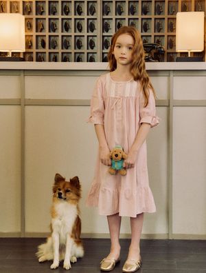 여아동 H002 피오레피 8부소매 파자마 원피스