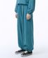 스트링 원턱 와이드 팬츠 - 피콕그린