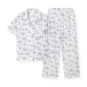 여성 H027 링슈트라세 반소매+9부팬츠 파자마 세트