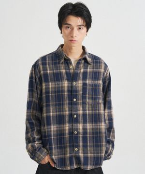 올데이 코지 체크 셔츠 [블루]