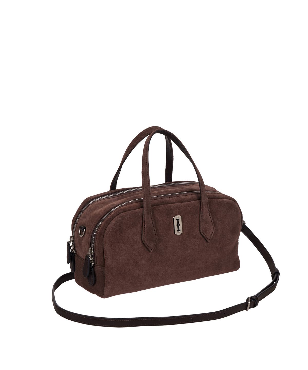분크(VUNQUE) Halfmoon Two Block Suede Tote S (하프문 투 블럭 스웨이드 토트 스몰) Rum Brown