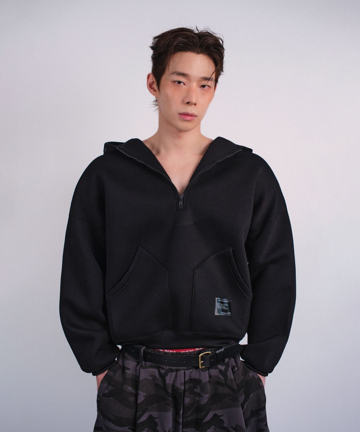 레코딩하우스(RECORDINGHOUSE) REC NEO HOODIE [BLACK]