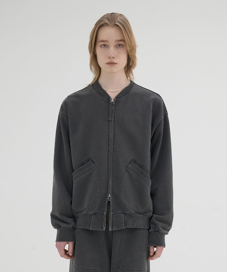 faded sweat blouson (charcoal)