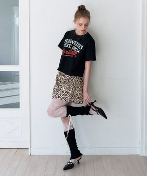 호킨스 여성 세미크롭 반팔 티셔츠