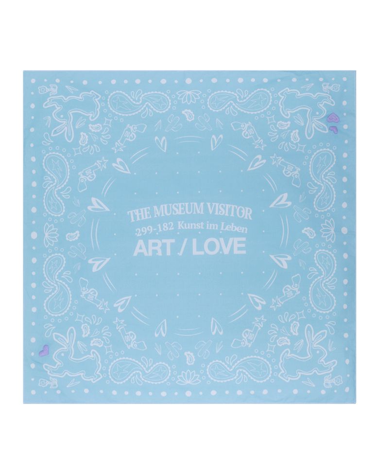 ART LOVE PAISLEY SCARF (SKY BLUE)