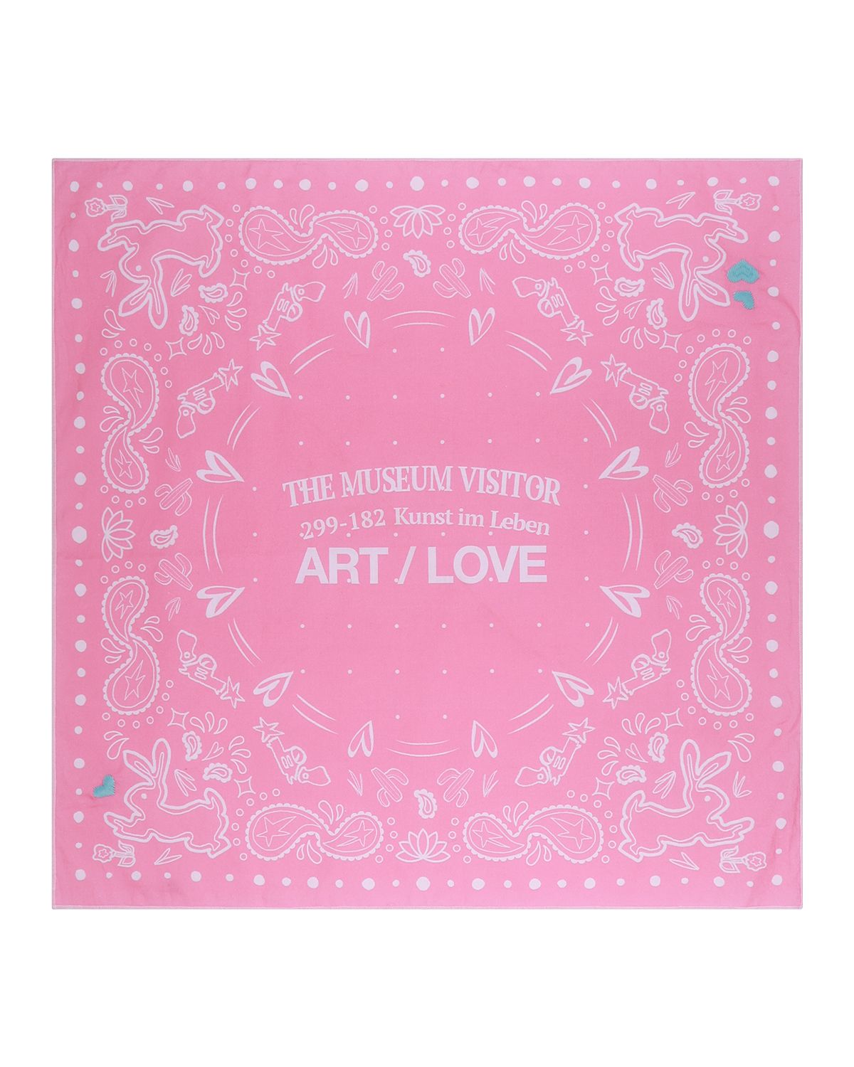 더뮤지엄비지터(THEMUSEUMVISITOR) ART LOVE PAISLEY SCARF (PINK)