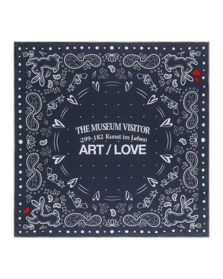 ART LOVE PAISLEY SCARF (CHARCOAL)