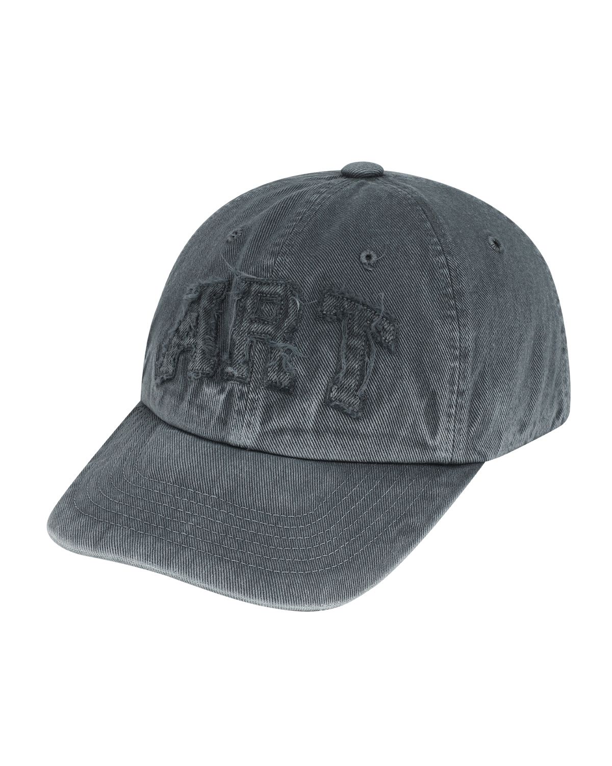 더뮤지엄비지터(THEMUSEUMVISITOR) ART PATCHWORK DYED BALL CAP (CHARCOAL)