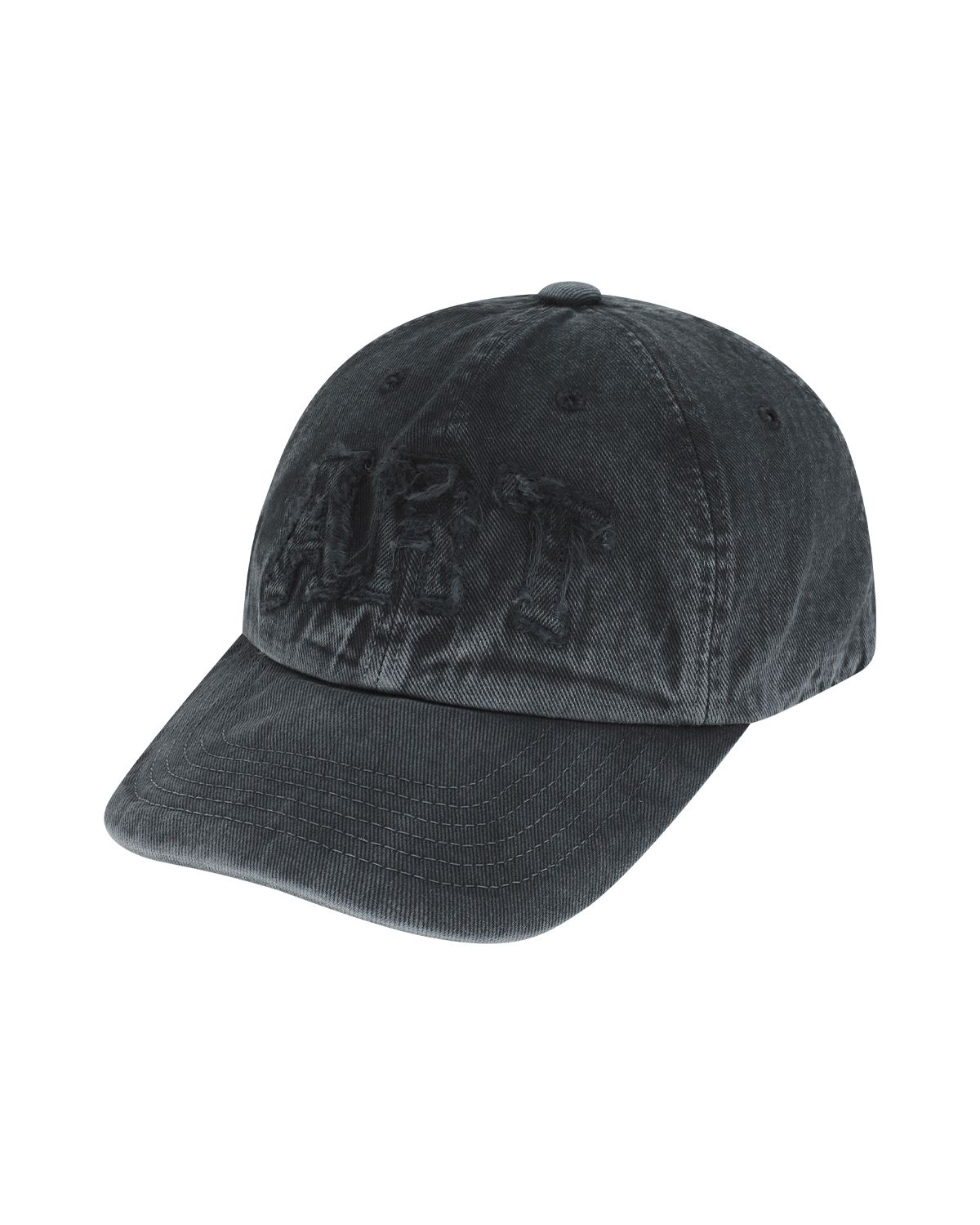 더뮤지엄비지터(THEMUSEUMVISITOR) ART PATCHWORK DYED BALL CAP (BLACK)