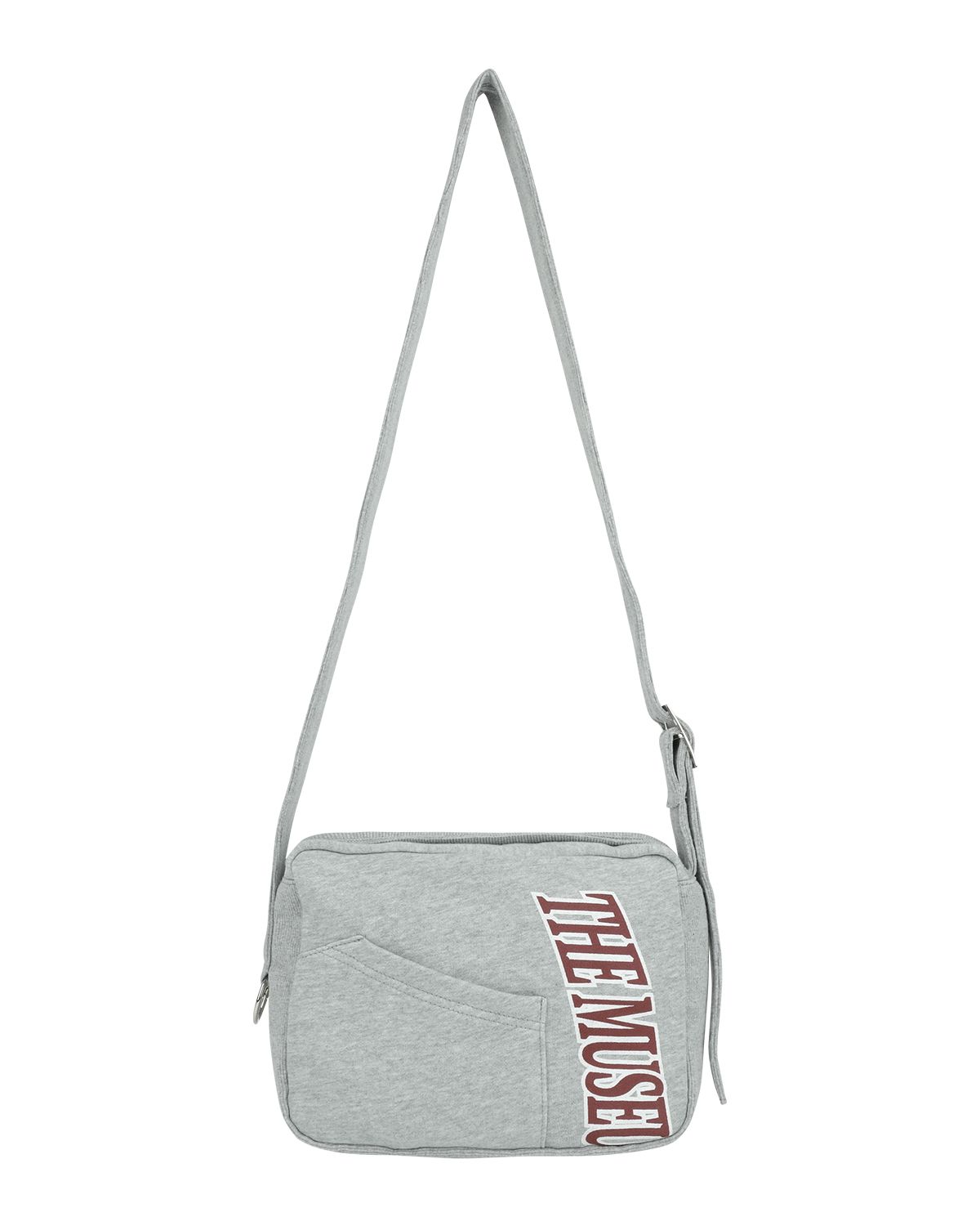 더뮤지엄비지터(THEMUSEUMVISITOR) KANGAROO POCKET MINI CROSS BAG (MELANGE GREY)