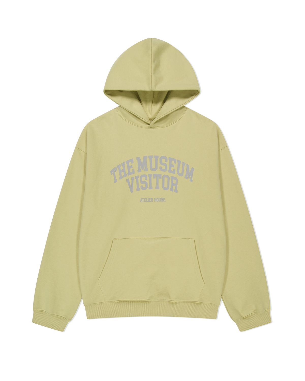더뮤지엄비지터(THEMUSEUMVISITOR) MUSEUM ARCH LOGO SWEAT HOODIE (LEMON)