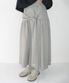 STRAP KNOT LONG SKIRT GREY