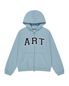 ART APPLIQUE HOODIE ZIP UP (SKY BLUE)
