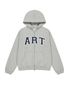 ART APPLIQUE HOODIE ZIP UP (MELANGE GREY)