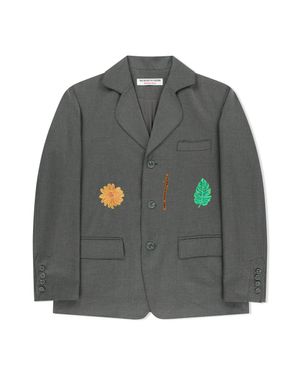 ARCHIVE SYMBOL EMBROIDERED BLAZER (DARK GREY)