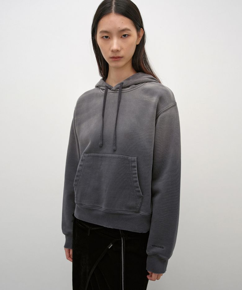워시드 컬러 소프트 후디 CHARCOAL