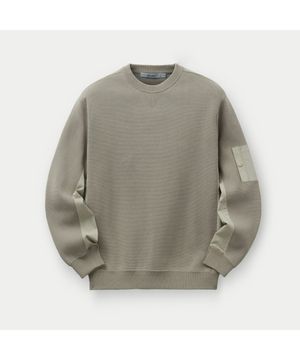 하이브리드 크루넥 스웻셔츠 SAWAS26101BEX