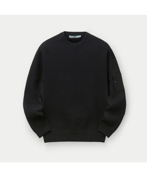 하이브리드 크루넥 스웻셔츠 SAWAS26101BKX