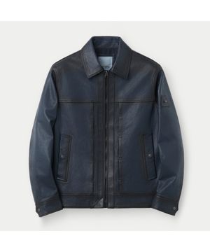 투톤 집업 가죽 자켓 SAUDS26301BUX