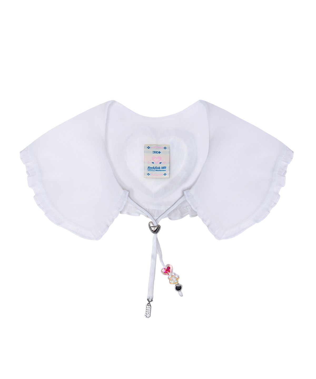락피쉬웨더웨어(ROCKFISH WEATHERWEAR) [× ILLIT] ORGANZA CAPE - WHITE