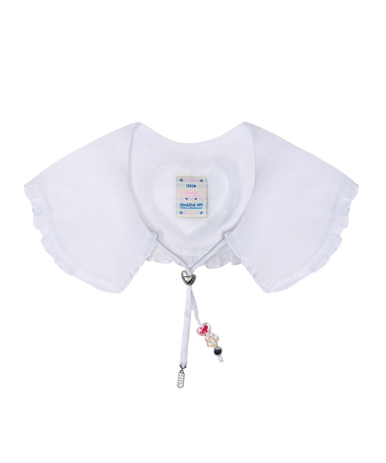 [× ILLIT] ORGANZA CAPE - WHITE